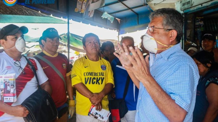 Nuestro Alcalde Victor Rebaza Benites supervisa zonas de la Parada – entre Tomas Moscoso y Los Ángeles