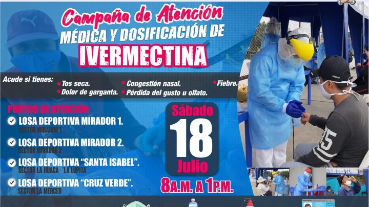 COVI-19 CAMPAÑA: Atención médica y dosificación de ivermectina.