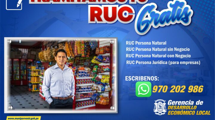MDEP IMPULSANDO : TRAMITAMOS TU RUC GRATIS de forma fácil y rápida.
