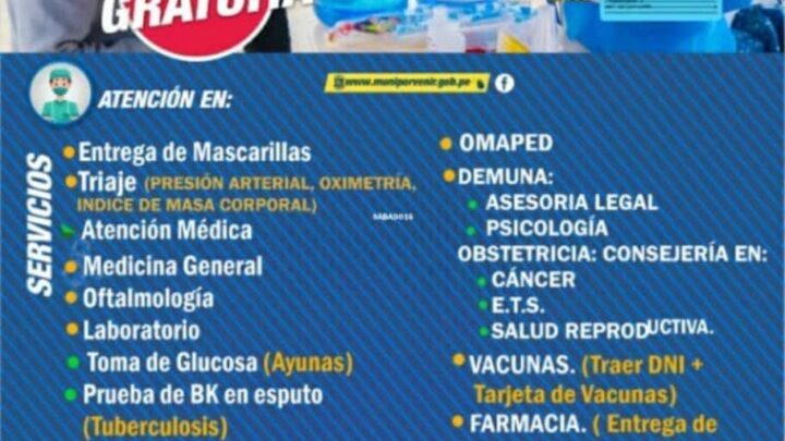 Campaña Médica Comunitaria Gratuita este martes 09 de febrero.