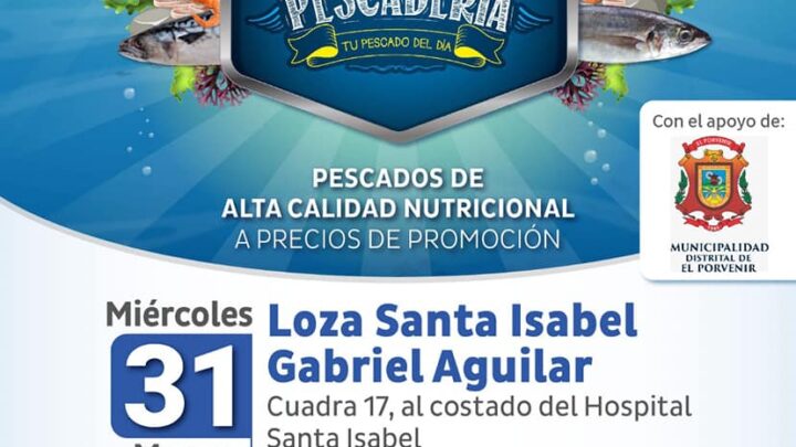 Feria Mi Pescadería | A comer Pescado, este 31 de Marzo en la Loza Deportiva Santa Isabel. Te Esperamos.