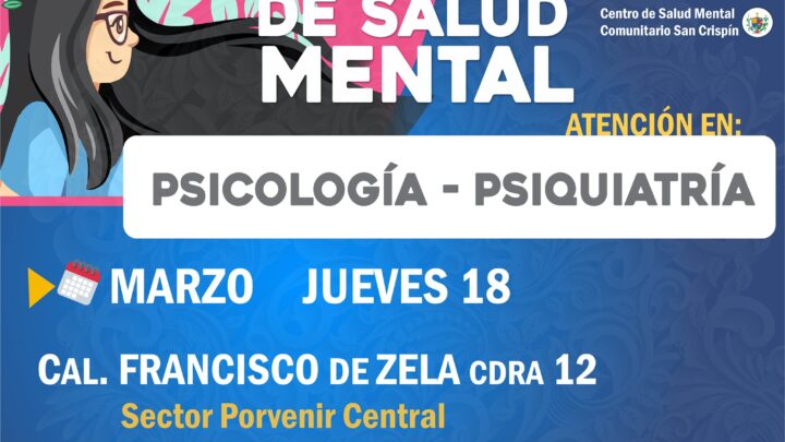 DEMUNA El Porvenir | Campaña de Salud Mental este 18 de Marzo en la Cdra. 12 de Francisco de Zela.