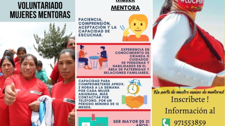 Te invitamos a ser parte del voluntariado de mentoras del Programa Nacional Aurora.