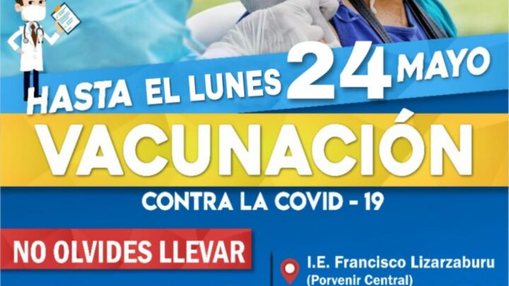 Vacunación COVID-19 | Se extendió plazo hasta el lunes 24 para adultos mayores de 60 años.