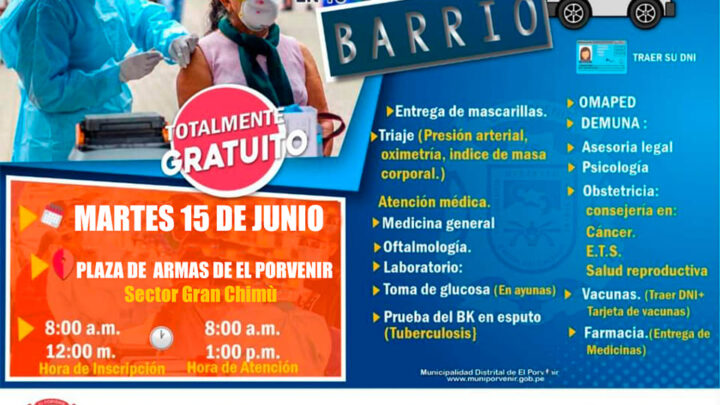 Campaña Médica Gratuita Médico en tu Barrio.