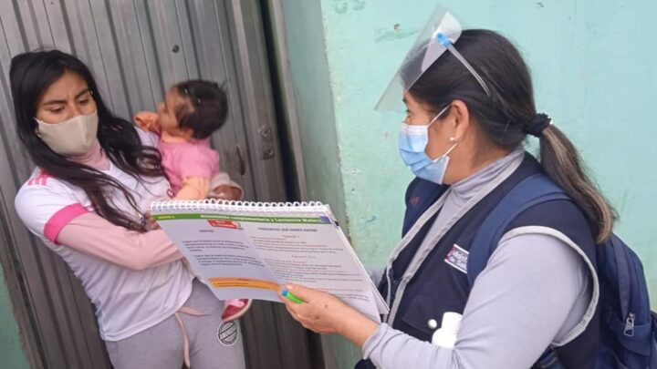 Meta 4 | Continuamos con las visitas domiciliarias por los actores sociales a niños del distrito.