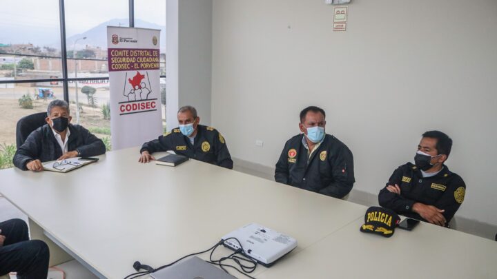 Municipalidad de El Porvenir y Policía Nacional articulan esfuerzos para combatir la inseguridad ciudadana en el distrito.