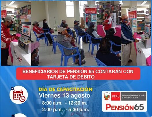Pension 65 El Porvenir | Se viene realizando la capacitación de tarjetización a usuarios de 65 a 75 años.