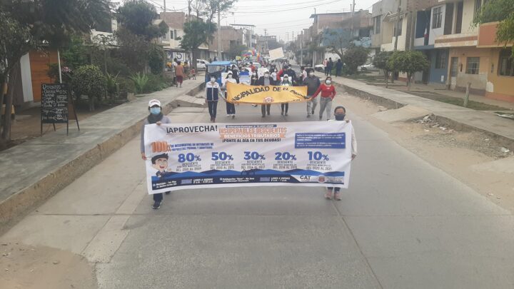 MDEP REALIZÓ PASACALLE TRIBUTARIO EN EL PORVENIR.