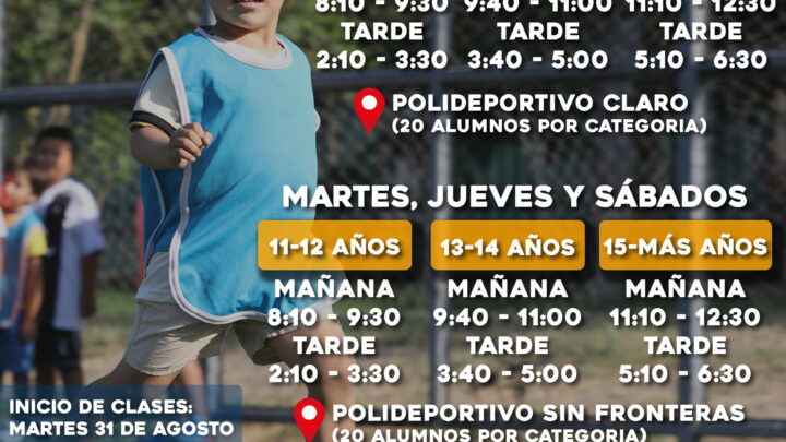 Reapertura de los talleres de Futbol