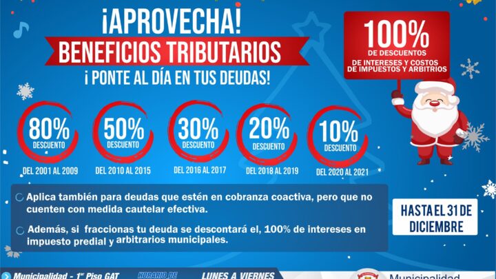 Gerencia de Administracion Tributaria | Beneficios Tributarios : Aprovecha descuentos y ponte al día en tu deuda con los Super descuentos.