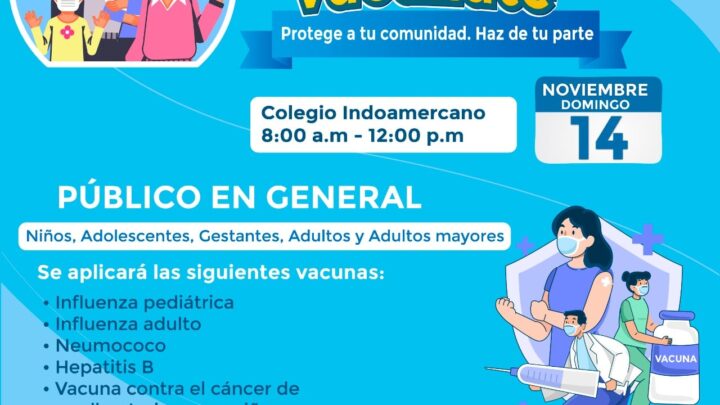 VEN VACÚNATE | Jornada de vacunación regular al público en general.