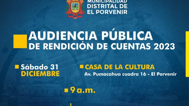 AUDIENCIA PÚBLICA DE RENDICIÓN DE CUENTAS 2023